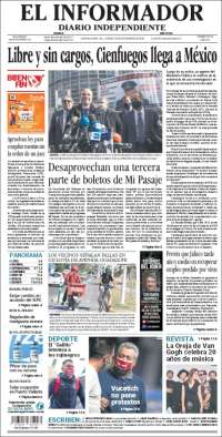 Portada de El Informador (México)