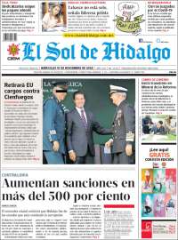 Portada de El Sol de Hidalgo (México)