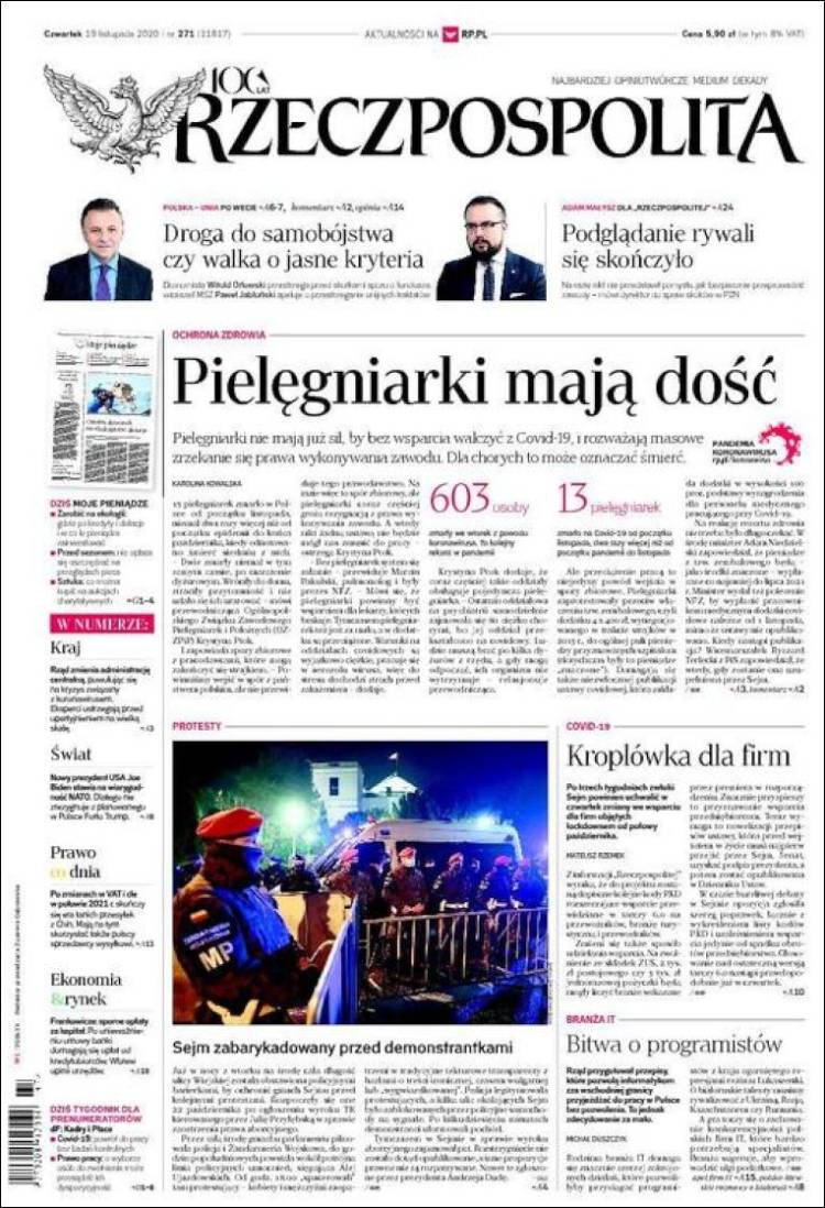 Portada de Rzeczpospolita (Polonia)