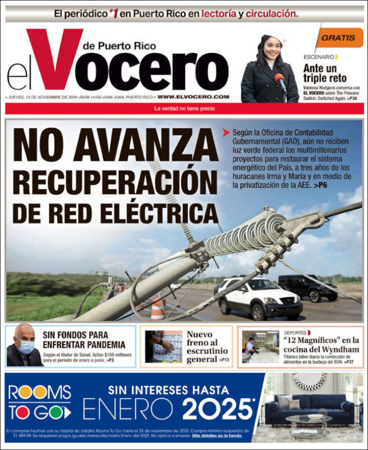 Portada de Vocero (Puerto Rico)