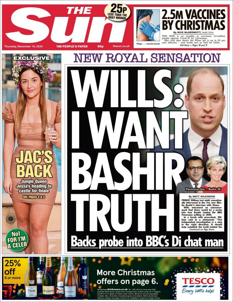 Portada de The Sun (Reino Unido)