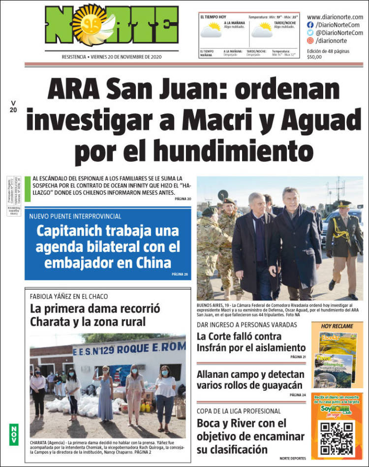 Portada de Diario Norte (Argentina)