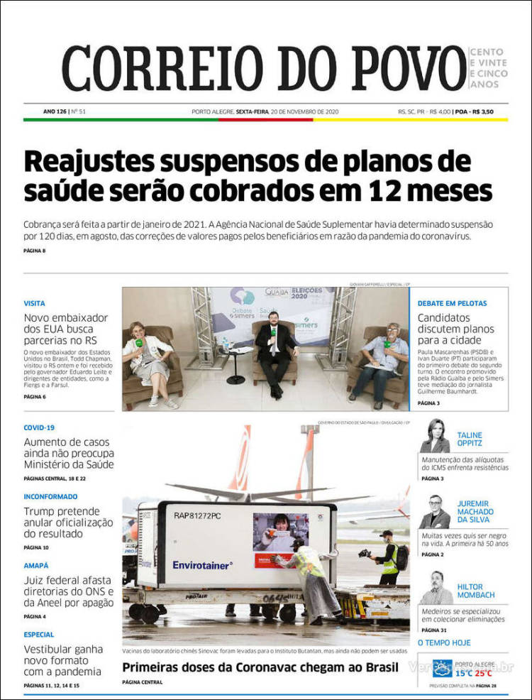 Portada de Correio Do Povo (Br&eacute;sil)