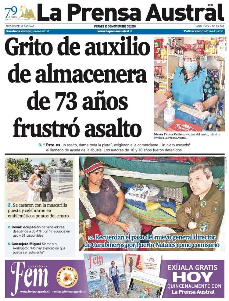 Portada de El Magallanes (Chile)