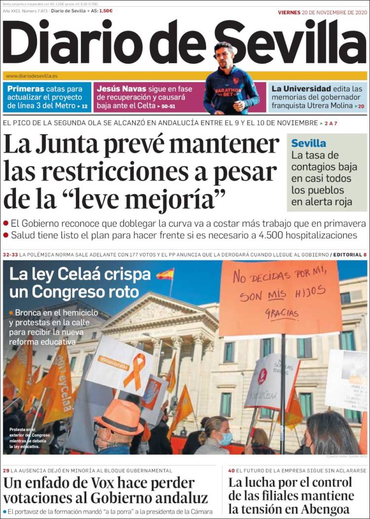 Portada de Diario de Sevilla (España)