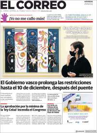 Portada de El Correo - Guipuzcoa (España)