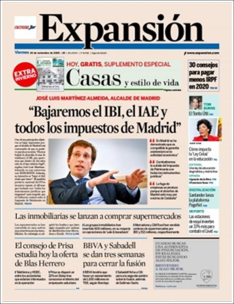 Portada de Expansión (Espagne)