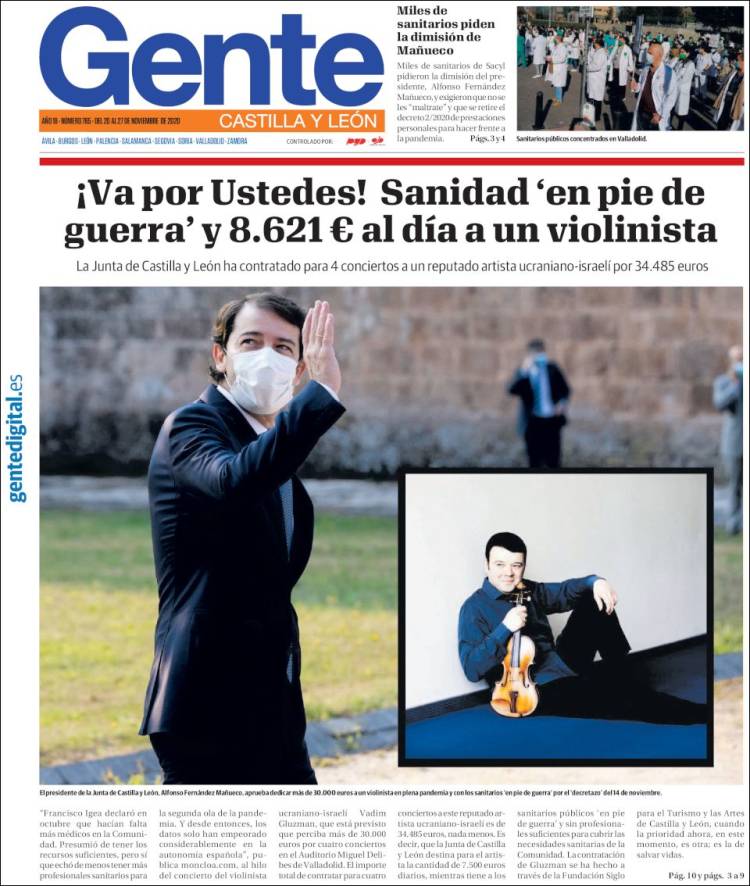 Portada de Gente en Palencia (España)