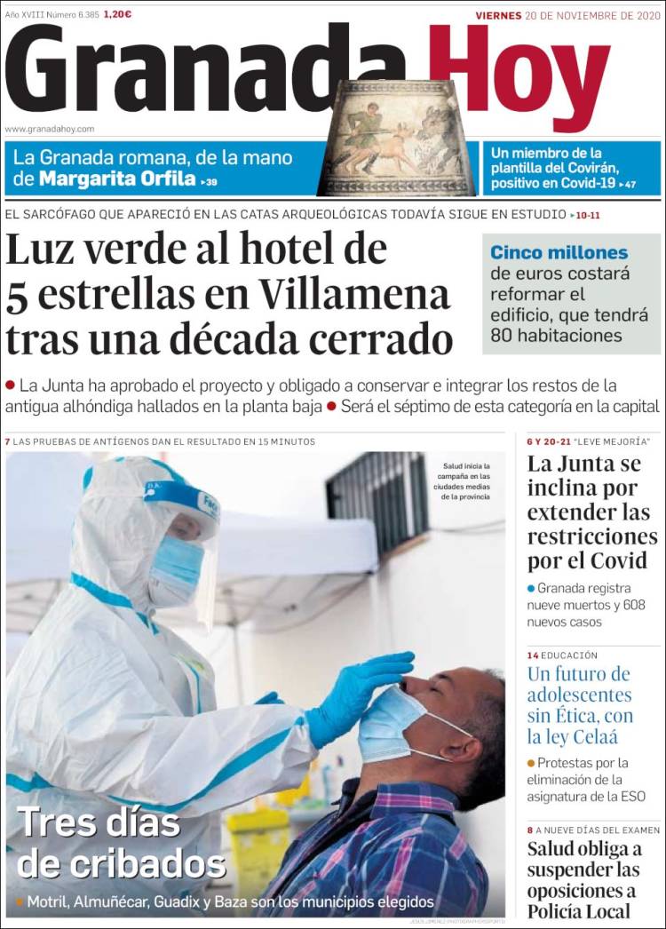 Portada de Granada Hoy (España)