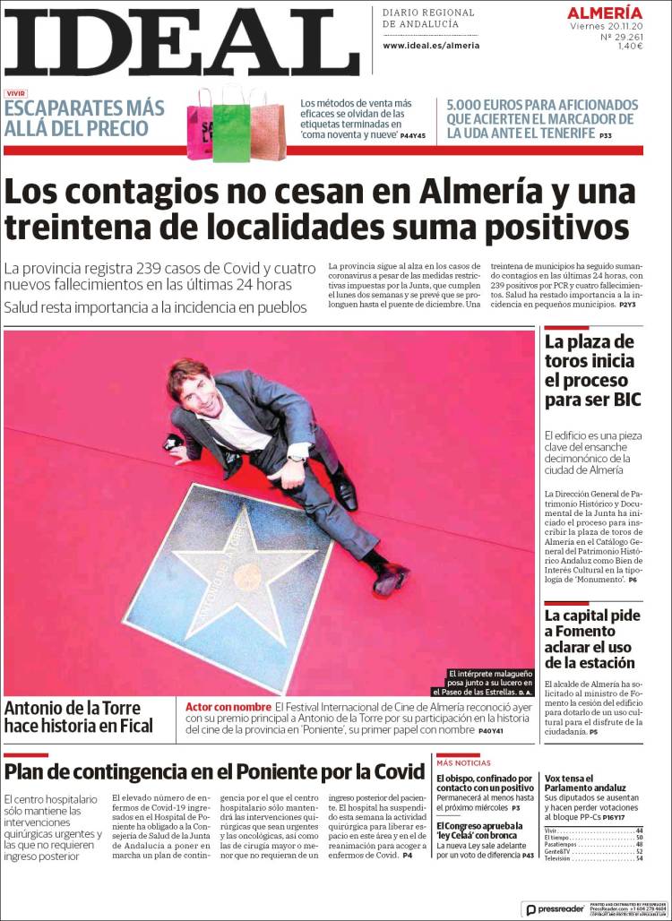 Portada de Ideal Almeria (España)