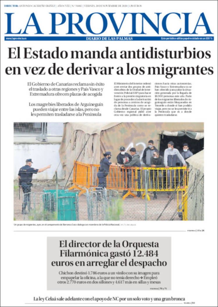 Portada de La Provincia (España)