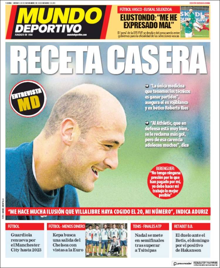 Portada de Mundo Deportivo Bizkaia (España)