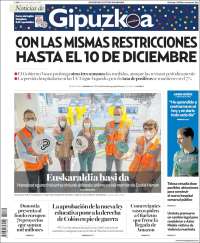 Portada de Noticias de Gipuzkoa (España)