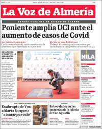 Portada de La Voz de Almería (España)