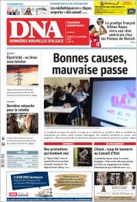 Portada de Les Dernières Nouvelles d'Alsace (Francia)