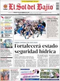 Portada de El Sol del Bajio (M&eacute;xico)
