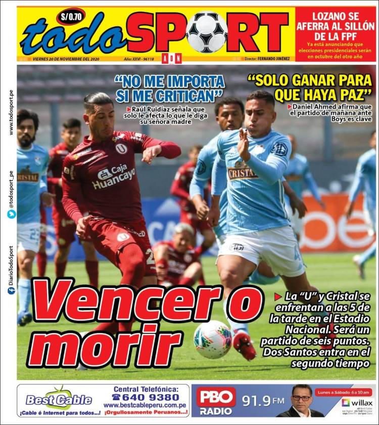 Portada de TodoSport (Per&uacute;)