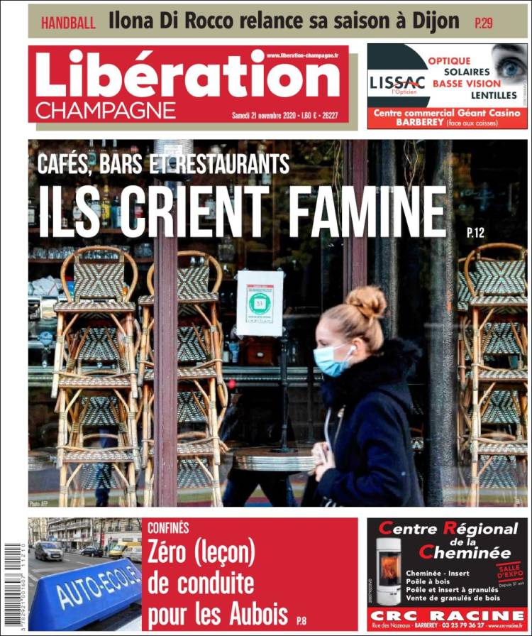 Portada de Libération Champagne (Francia)