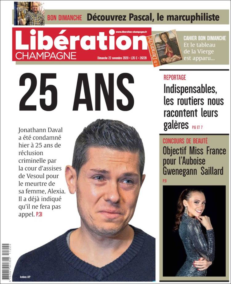 Portada de Libération Champagne (Francia)