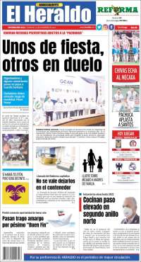 Portada de El Heraldo de Aguascalientes (México)