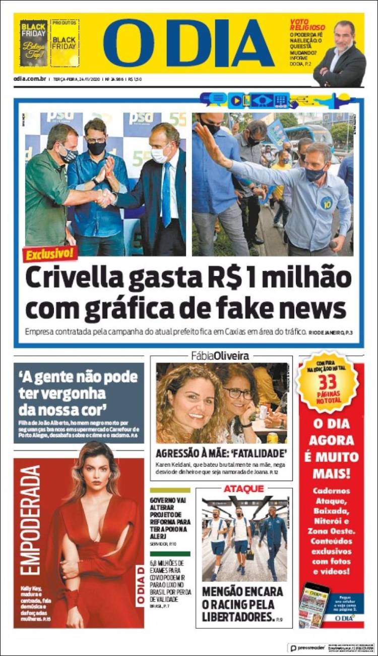 Portada de O Dia (Brasil)