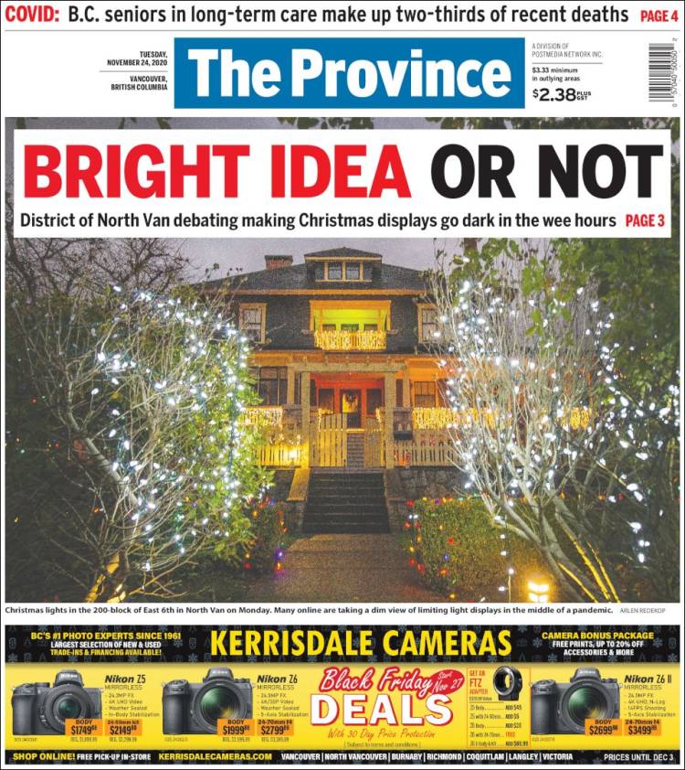 Portada de The Province (Canadá)