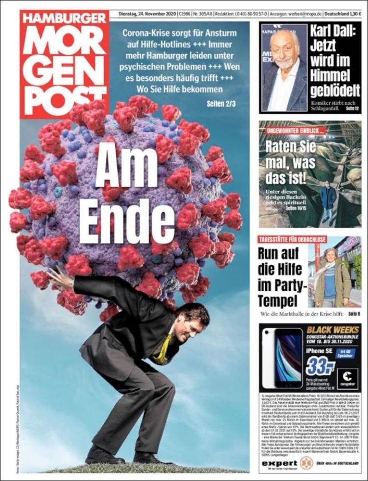 Portada de Hamburger Morgenpost  (Alemania)