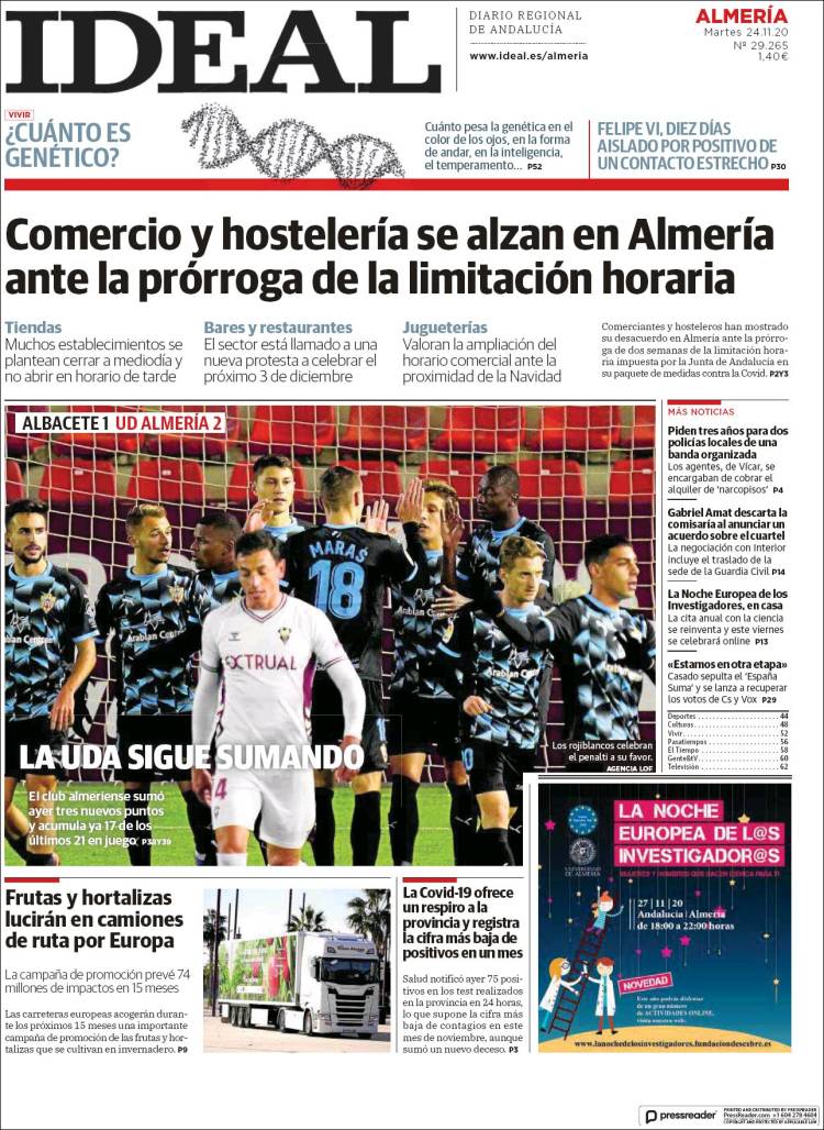 Portada de Ideal Almeria (España)