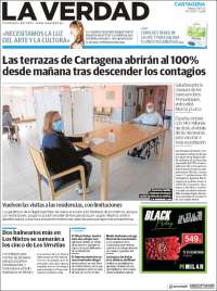 Portada de La Verdad de Cartagena (España)