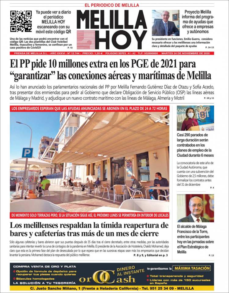 Portada de Melilla Hoy (España)