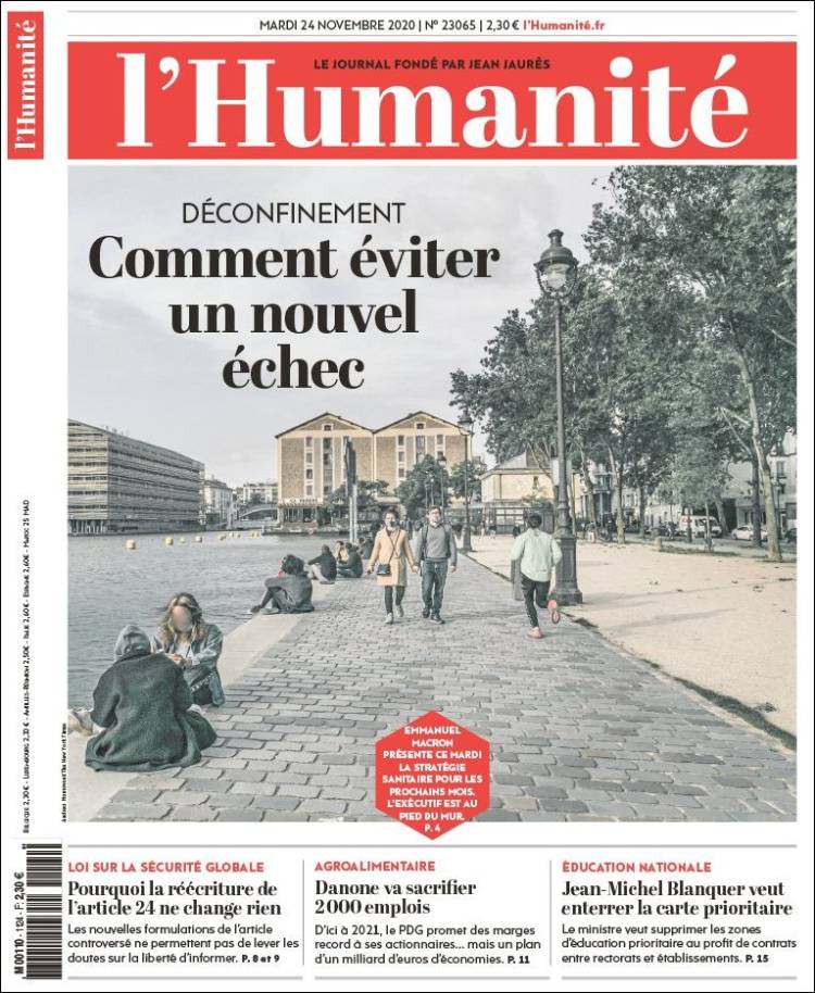 Portada de l'Humanite (Francia)