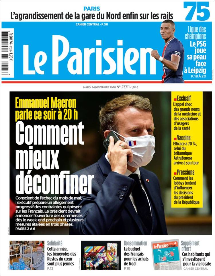 Portada de Le Parisien (Francia)