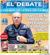 Portada de El Debate de Culiacán (M&eacute;xico)
