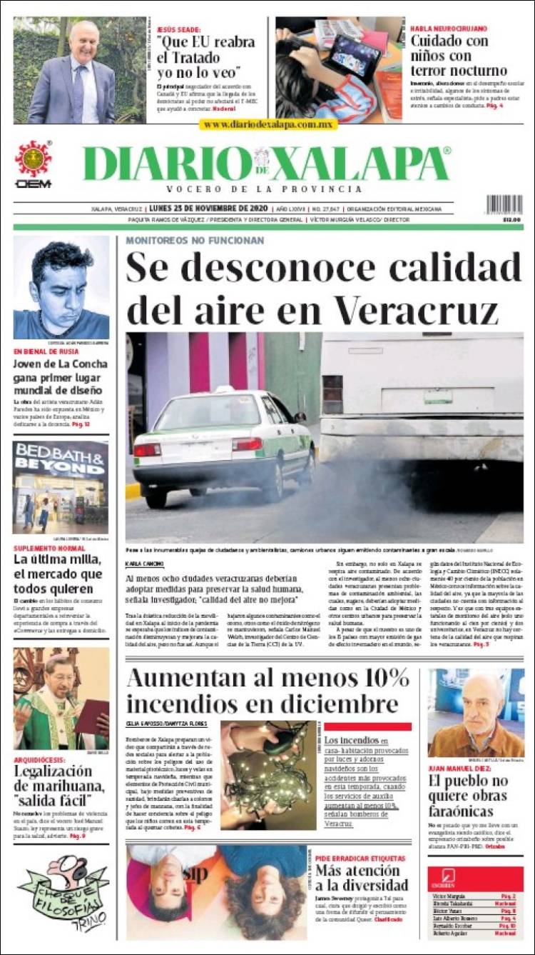 Portada de Diario de Xalapa (M&eacute;xico)