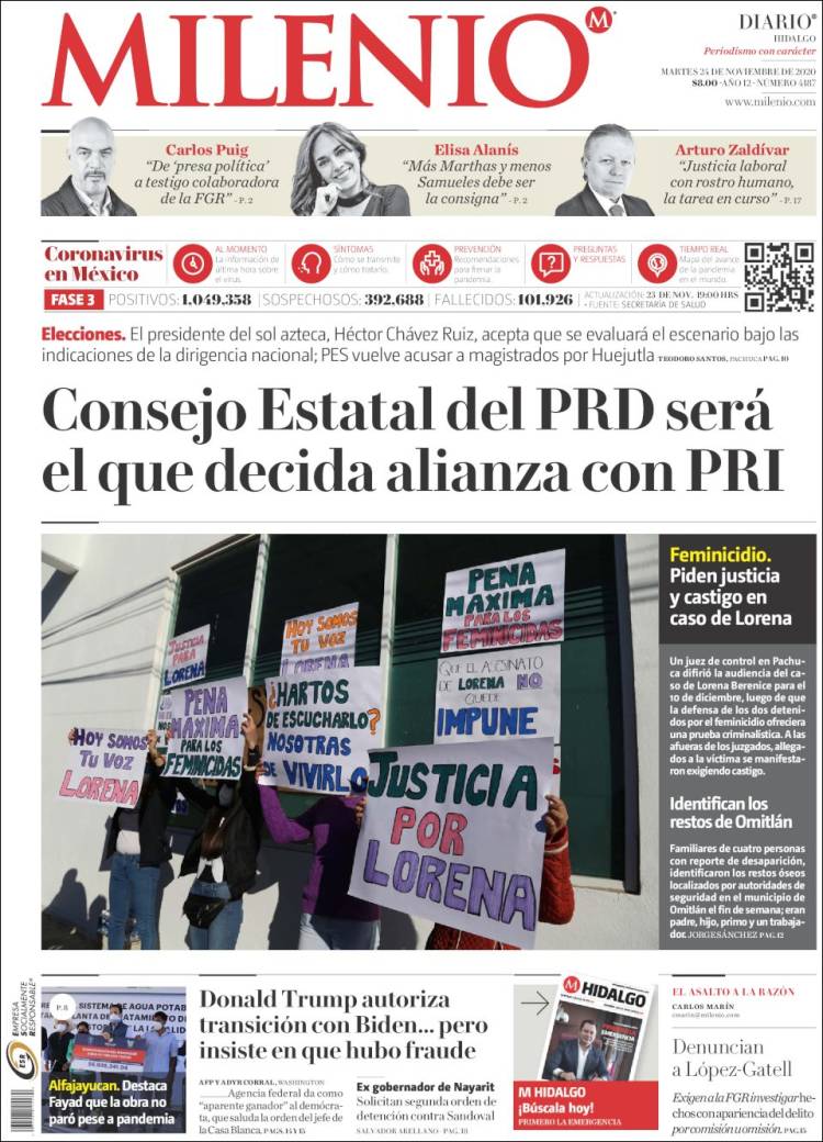 Portada de Milenio de Hidalgo (M&eacute;xico)