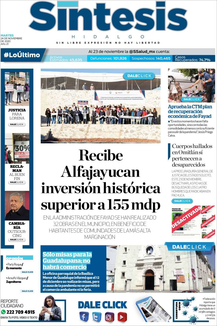 Portada de Sistesis - Hidalgo (M&eacute;xico)