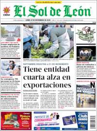 Portada de El Sol de León (M&eacute;xico)