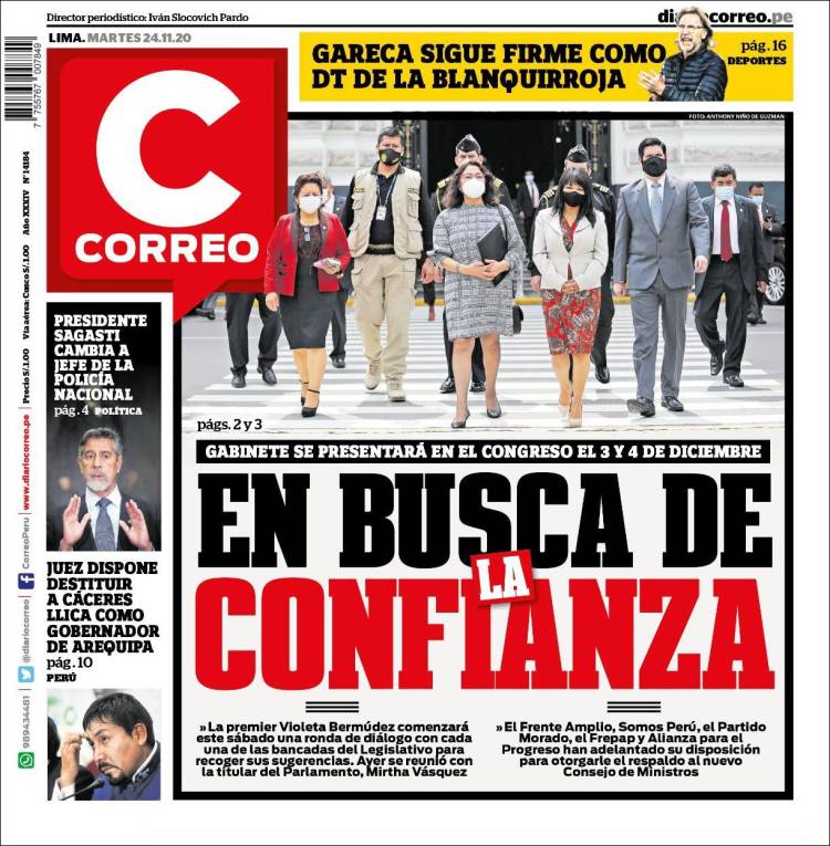 Portada de Diario Correo (Per&uacute;)