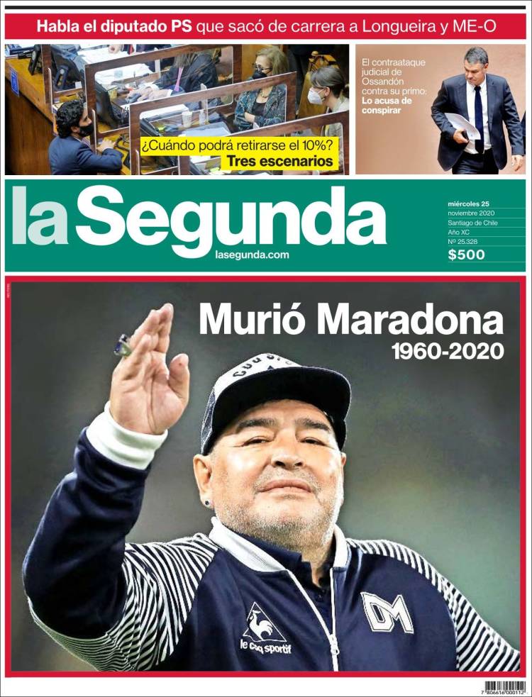 Portada de La Segunda (Chile)