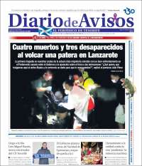 Portada de Diarios de Avisos (España)