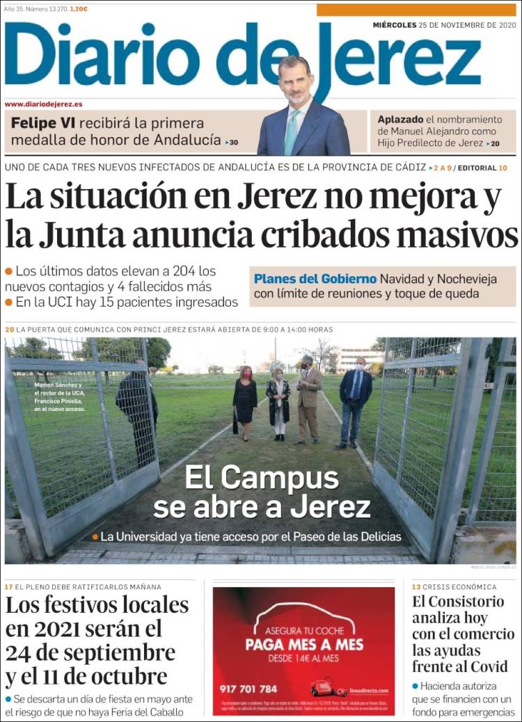 Portada de Diario de Jerez (España)