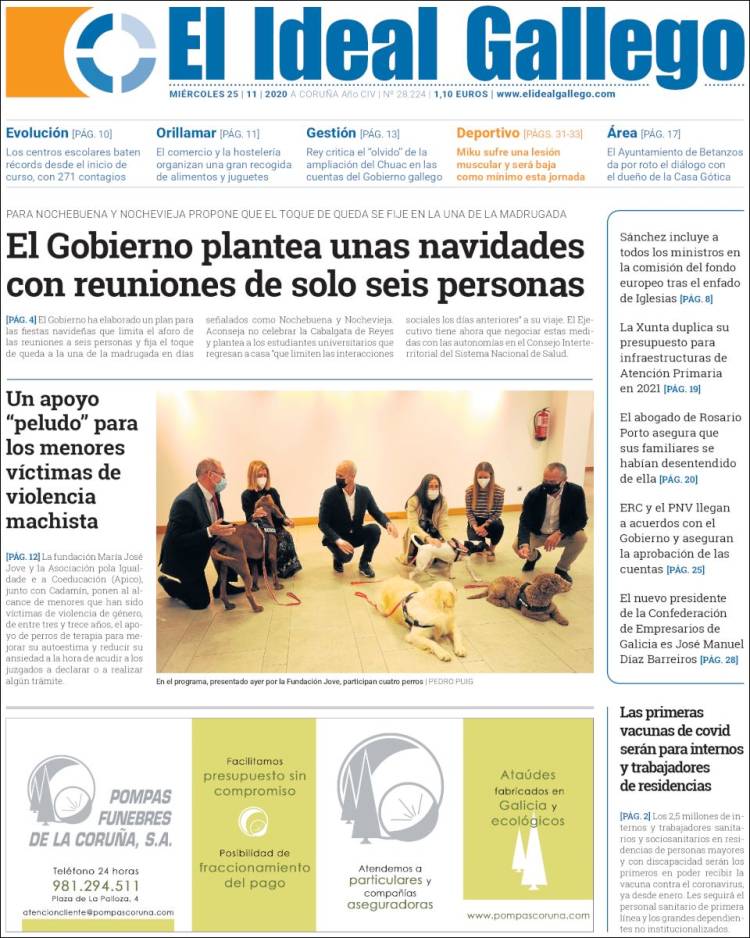 Portada de El Ideal Gallego (España)