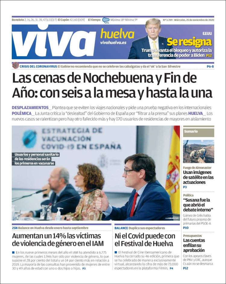 Portada de Viva Huelva (España)