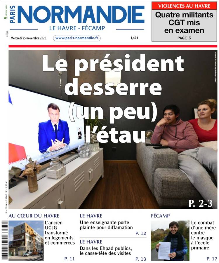 Portada de Le Havre Libre (Francia)