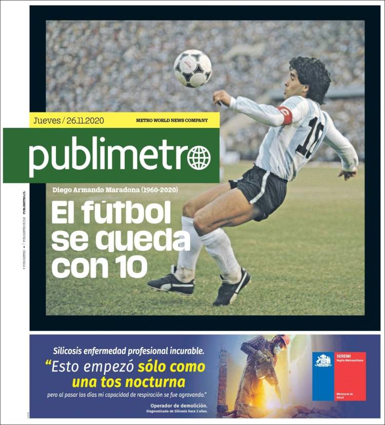 Portada de Publimetro (Chile)