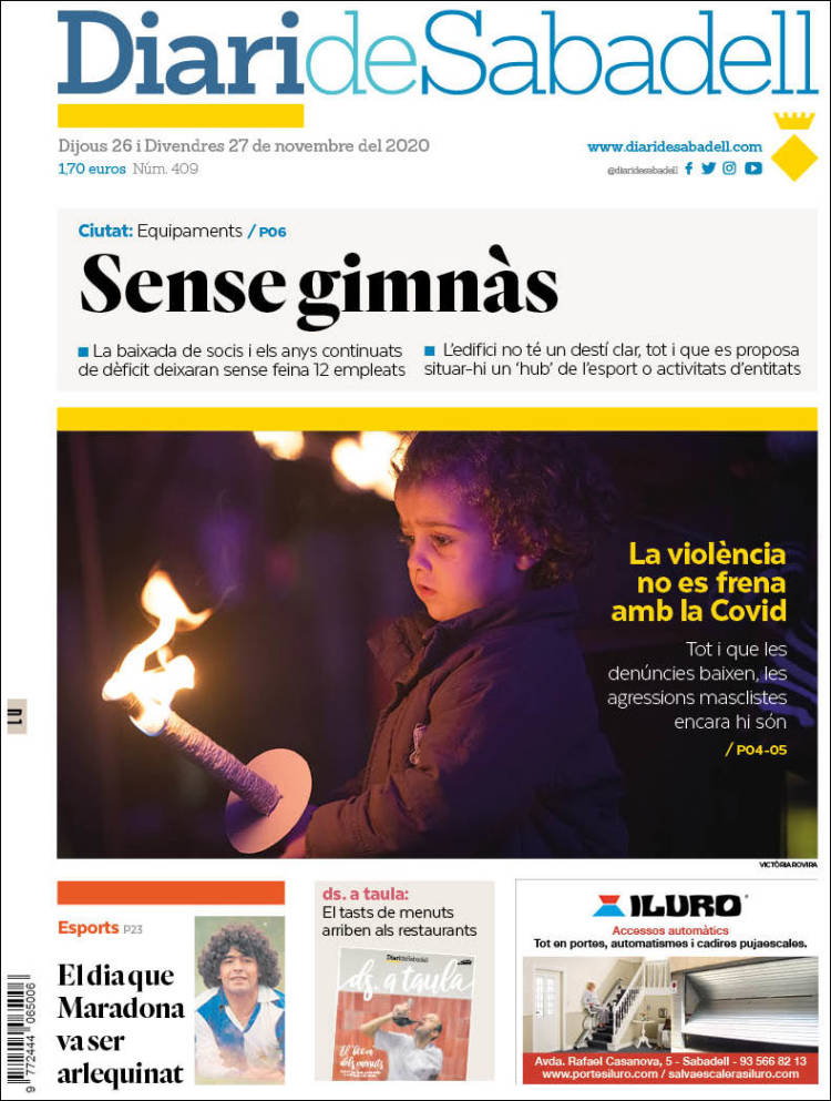 Portada de Diari de Sabadell (España)