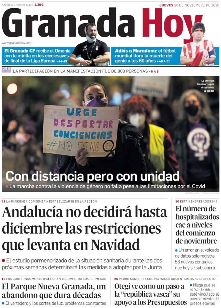 Portada de Granada Hoy (España)