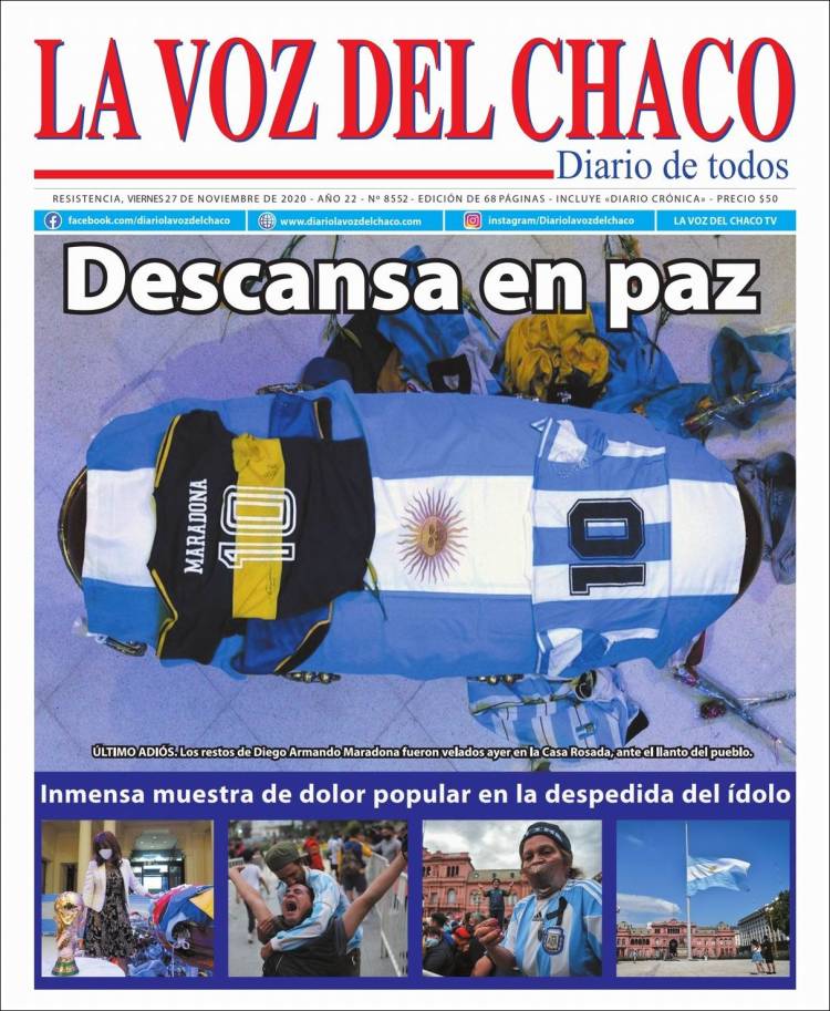 Portada de La Voz del Chaco (Argentina)