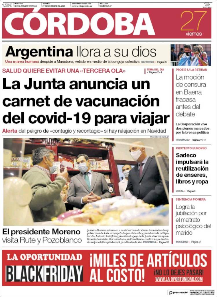 Portada de Diario de Córdoba (España)