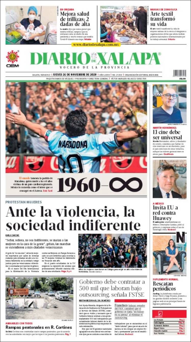 Portada de Diario de Xalapa (México)